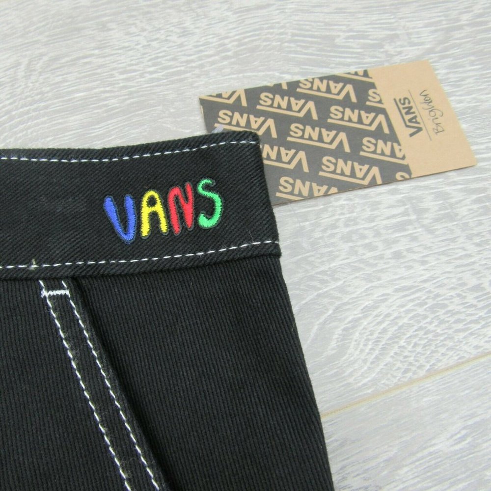 VANS Brighton Womens Denim Black Mini Skirt Size L - Picture 6 of 11